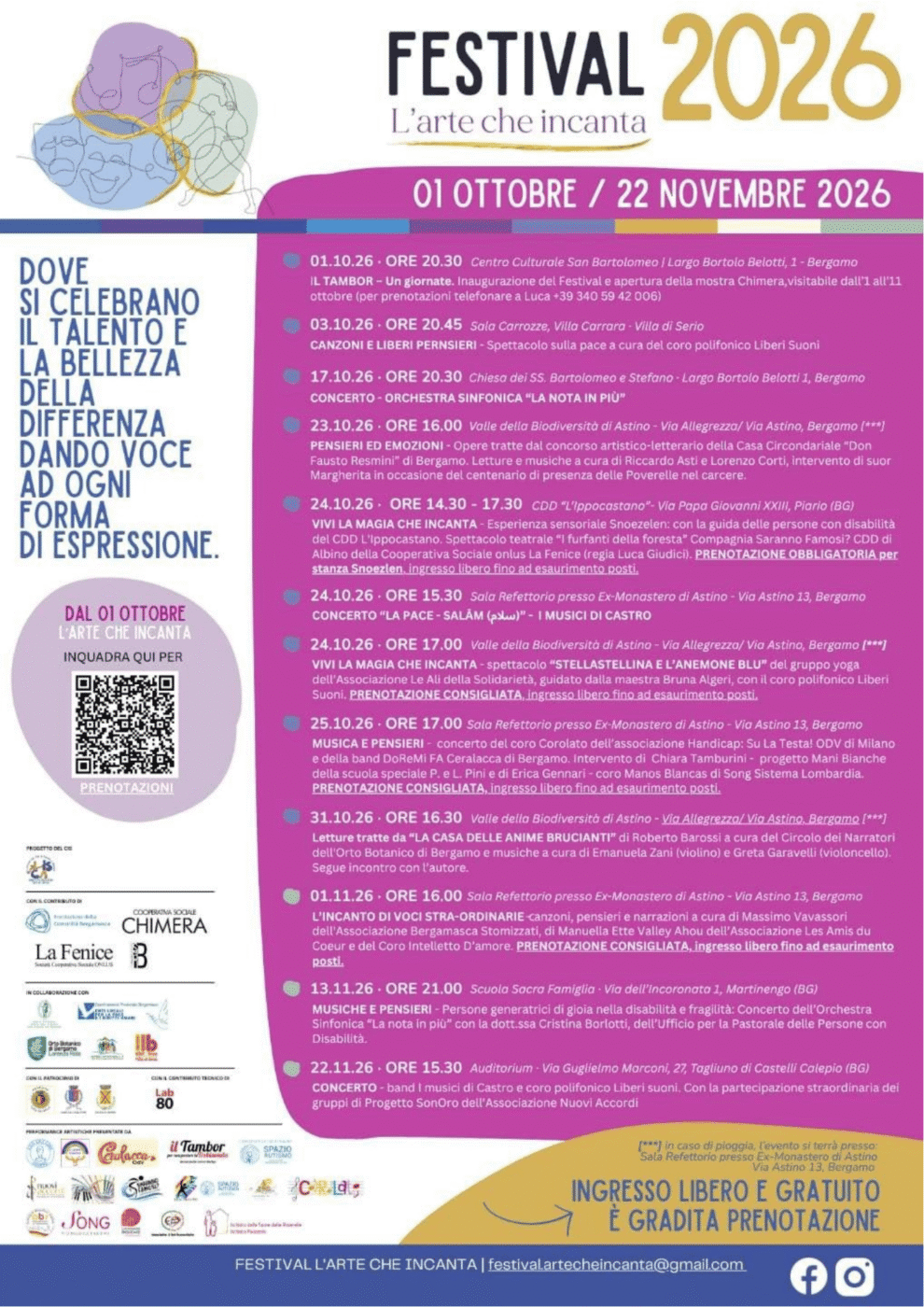 Festival L’arte che incanta 2026 | Musica e Pensieri